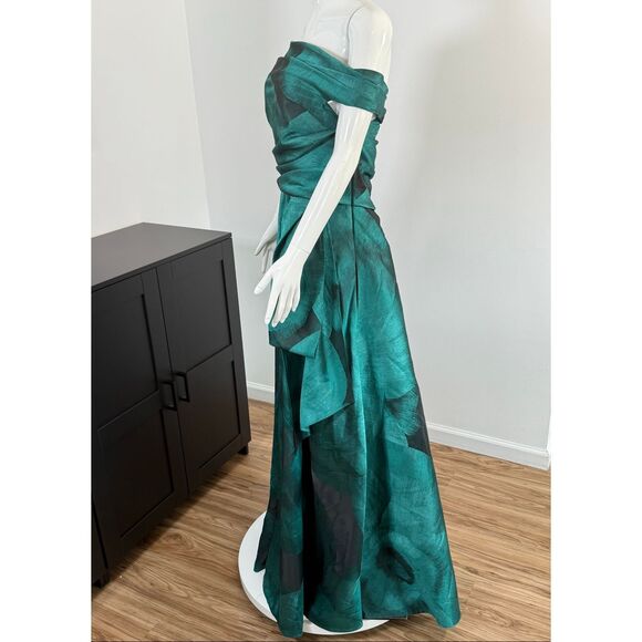 Talbot Runhof Floral Jacquard Ball Gown Size 10 - Picture 9 of 14